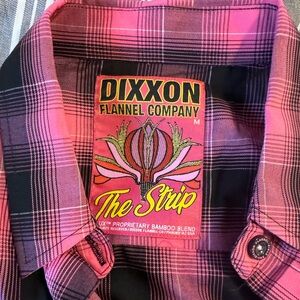 DIXXON The Strip Flannel. Pink and Black